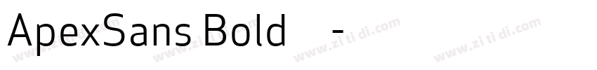 ApexSans Bold   粗体字体转换